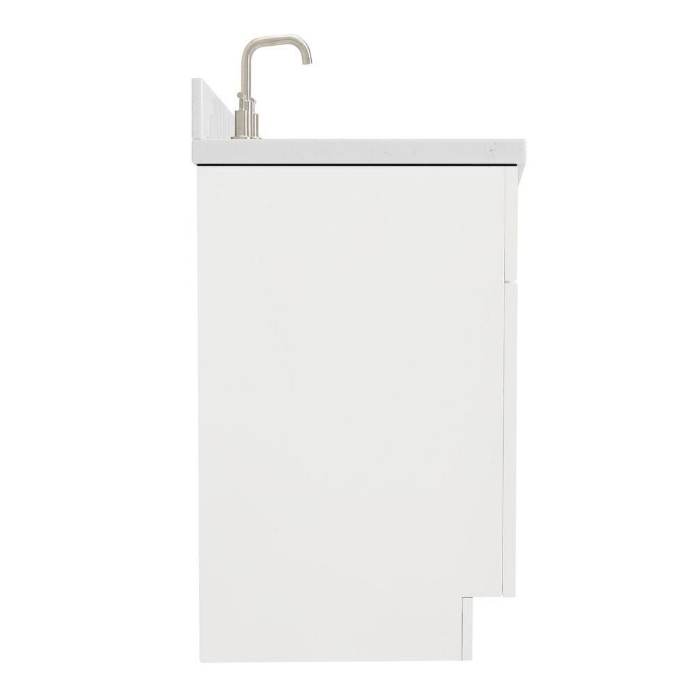 Hamlet 30" White Wood Freestanding Vanity with Quartz Top