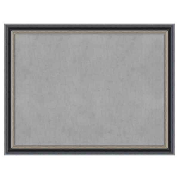 Amanti Art Theo Black Silver 27 in. x 21 in Framed Magnetic Board