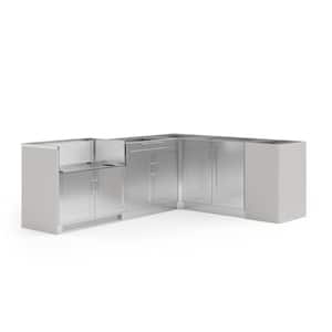 Outdoor Kitchen Signature Series 4-Piece Stainless Steel Cabinet Set with 40 in. Grill Cabinet