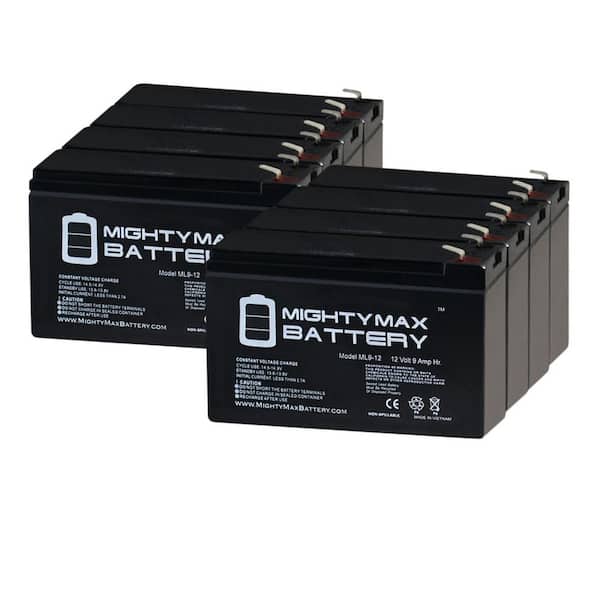 MIGHTY MAX BATTERY 12V 9Ah SLA Replacement Battery for APC Back-UPS Pro BP280SUS-8Pack