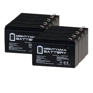 12-Volt 9 Ah SLA (Sealed Lead Acid) AGM Type Replacement Battery (8-Pack)