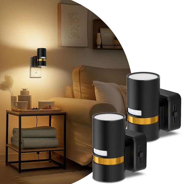 LED Motion Sensor Night Light [4-Pack], 3000K Soft White, Dimmable 0-100LM, Plug-In for Bedroom, Hallway, Bathroom