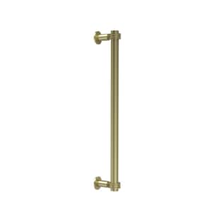 Contemporary 18 in. Back to Back Shower Door Pull with Dotted Accent in Satin Brass