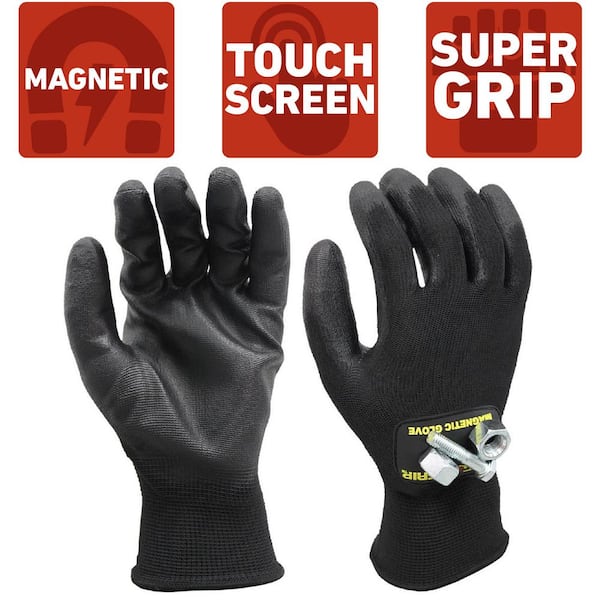 MagnoGrip Super Grip Medium All Purpose Magnetic Gloves with Touchscreen Technology