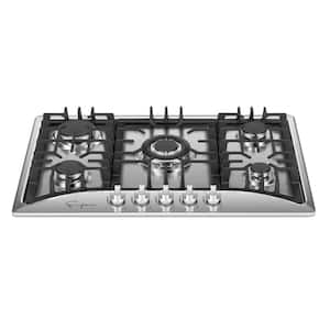 30 in. Gas Stove Cooktop with 5 Sealed Italy Sabaf Burners in Stainless Steel