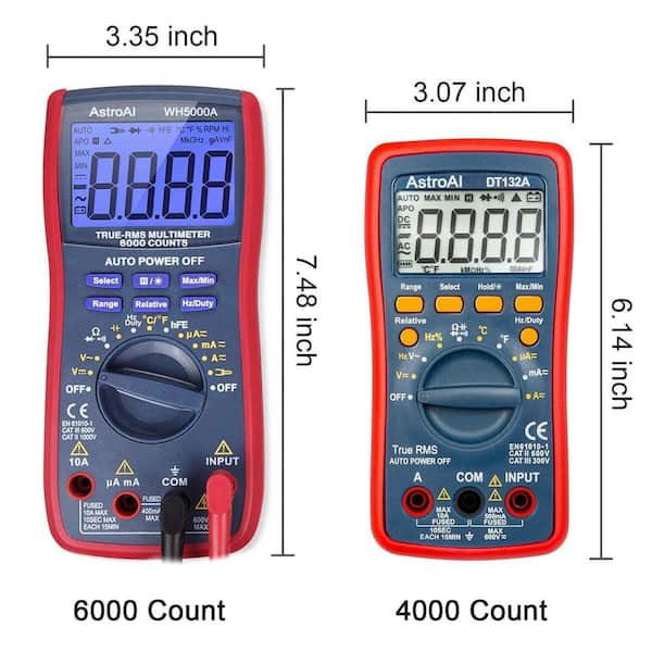 AstroAI Digital Multimeter, TRMS 6000 Counts Auto-Ranging Voltage Tester