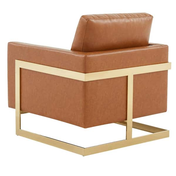 Lummus cognac wood best sale frame upholstered accent chair