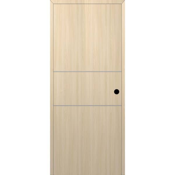 Belldinni Optima 2 H DIY-Friendly 26 in. x 80 in. Left-Hand Solid Core Loire Ash Composite Single Prehung Interior Door