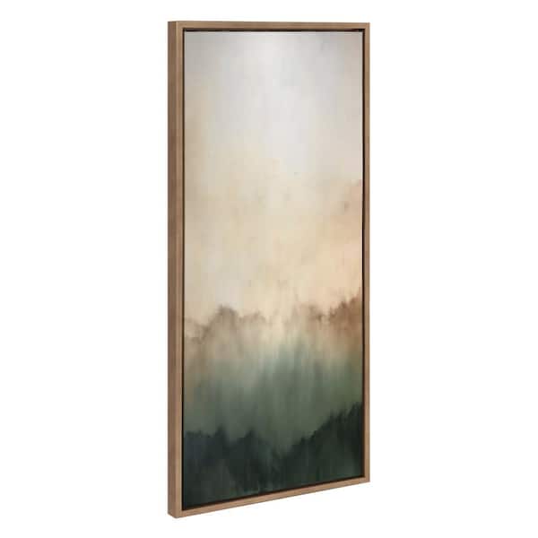 Kate and Laurel Sylvie Green Mountain Abstract I Framed Canvas by Amy Lighthall (Set of 1) Abstract Art Print 18.00 in. x 40.00 in.