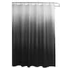 Creative Home Ideas Ombre Dark Grey 70 In. X 72 In. Texture Printed 