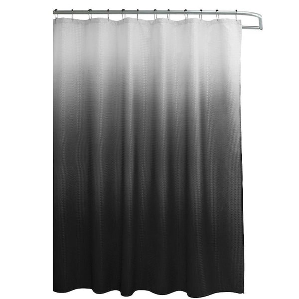 Creative Home Ideas Ombre Dark Grey 70, Black And Grey Shower Curtain