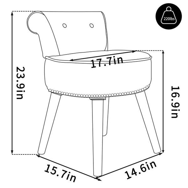 24 tall vanity stool