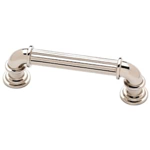 Fluted Bar 3 in. (76 mm) Polished Nickel Cabinet Drawer Pull