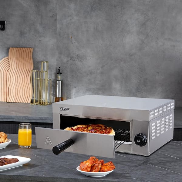 Electric Countertop Pizza Oven 12 in. 1500-Watt Commercial Pizza Oven w/0-Minutes to 60-Minutes Timer Outdoor Pizza Oven