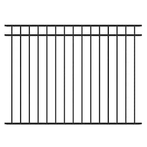 Vinings 4.5 ft. H x 6 ft. W Black Aluminum Pre-Assembled Fence Panel (5-Pack)