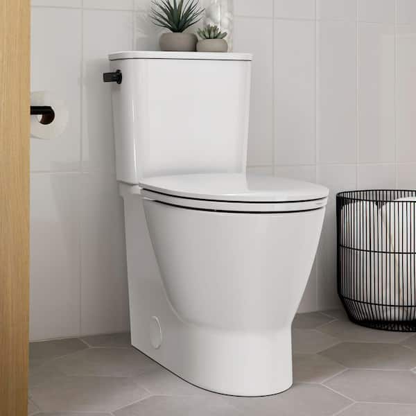 Aspirations EcoStrength 12 in. 2-Piece 0.80 GPF Single Flush Elongated Toilet Left Trip Lever in White Seat Included