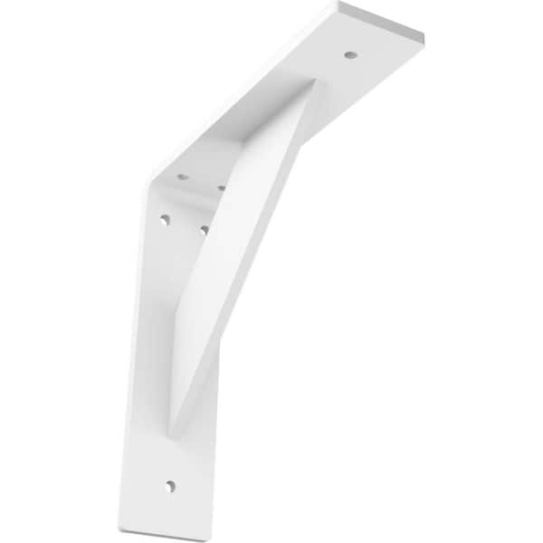 Ekena Millwork 2 in. x 8 in. x 8 in. Steel White Primer Traditional Bracket