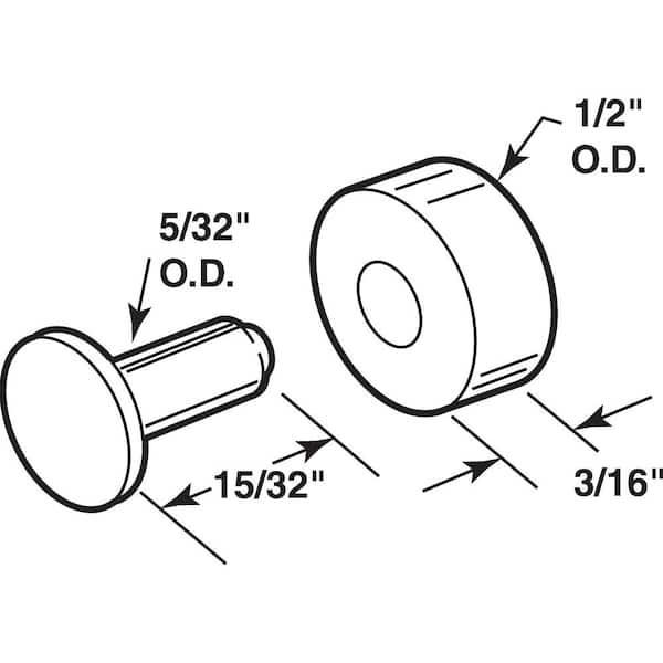 1/2 in. Flat Steel Sliding Window Roller, with Axle Pins, Keller Windows (4-pack)