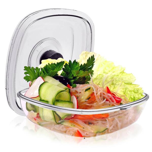 White Kitchen Air Vacuum Sealer Container - Air Sealing Food Canister Accessory (1+ Liter)