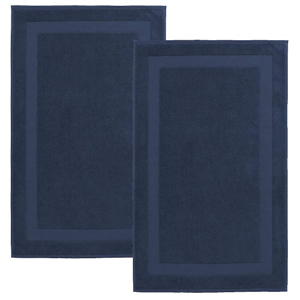 Unbranded Signature 2 pcs Denim Turkish Cotton Bath Mats