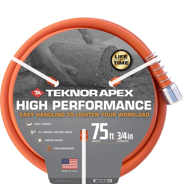 Teknor Apex High Performance 3/4 in. x 75 ft. Tradesman Grade Water Hose