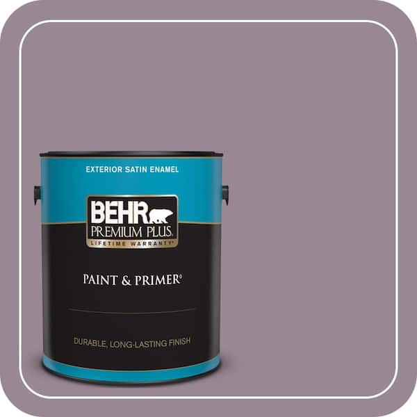 BEHR PREMIUM PLUS 1 gal. #690F-5 Purple Mauve Satin Enamel Exterior Paint & Primer