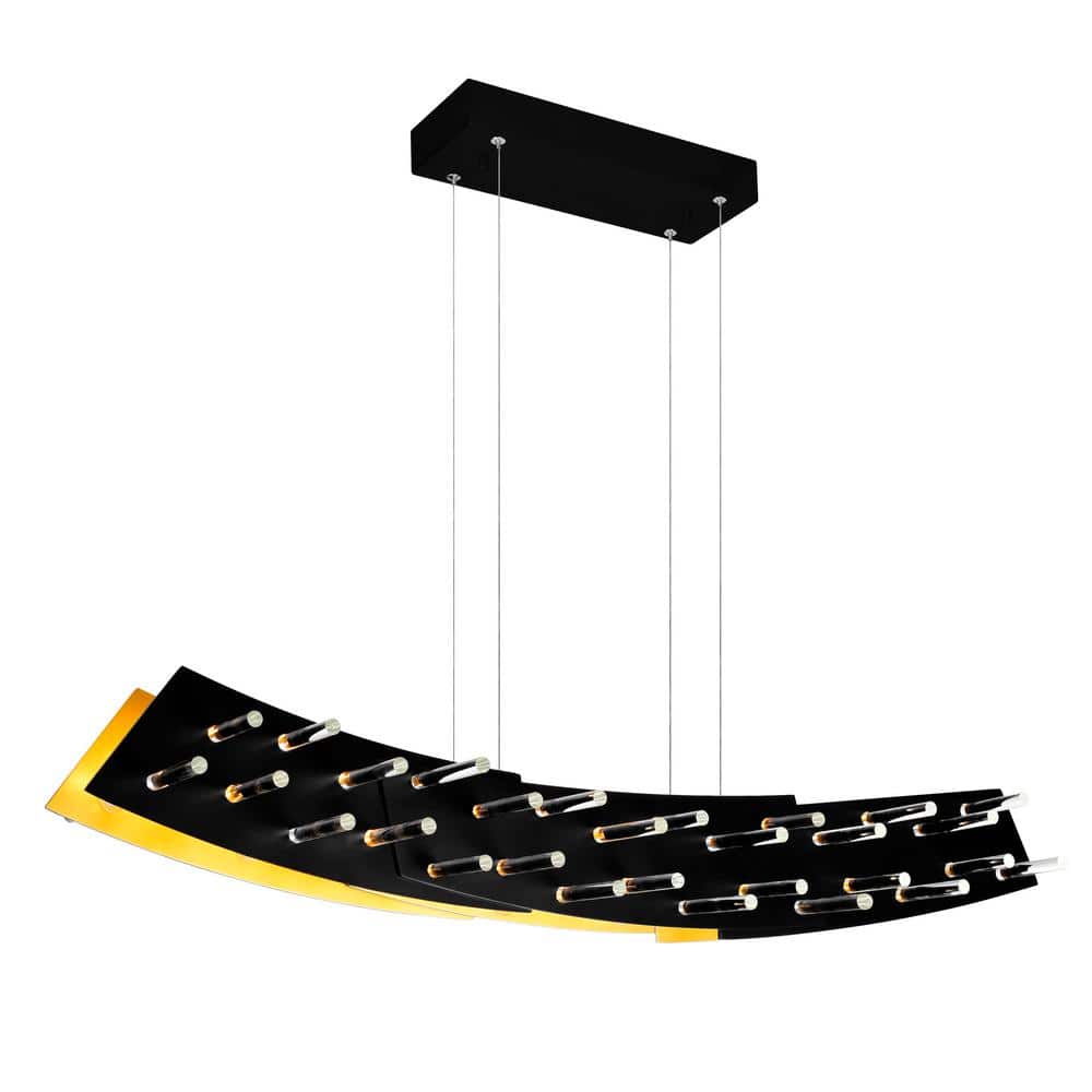 Gondola Black 40" Futuristic LED Chandelier