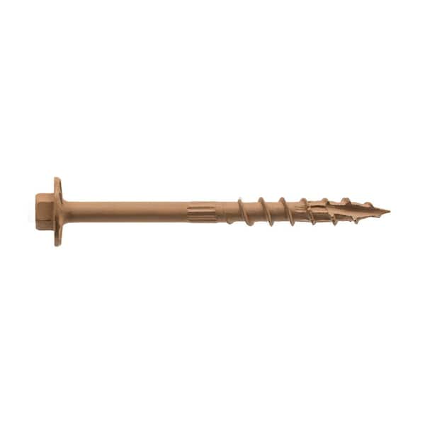 Simpson Strong-Tie 0.195 in. x 3 in. 5/16 Hex, Washer Head, Strong-Drive SDWH Timber-Hex Wood Screw, DB Coating in Tan (50-Pack)
