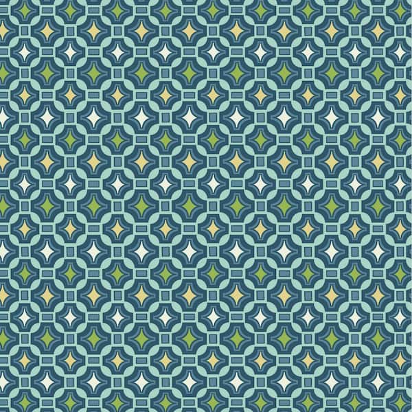 22 in. x 24 in. 2-Piece Deep Seating Outdoor Lounge Chair Cushion in Sapphire Alana Tile
