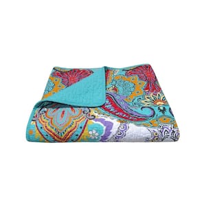 Nirvana Multicolored Quilted Cotton Throw