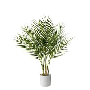 30 in. Palm Artificial Tree in White Pot