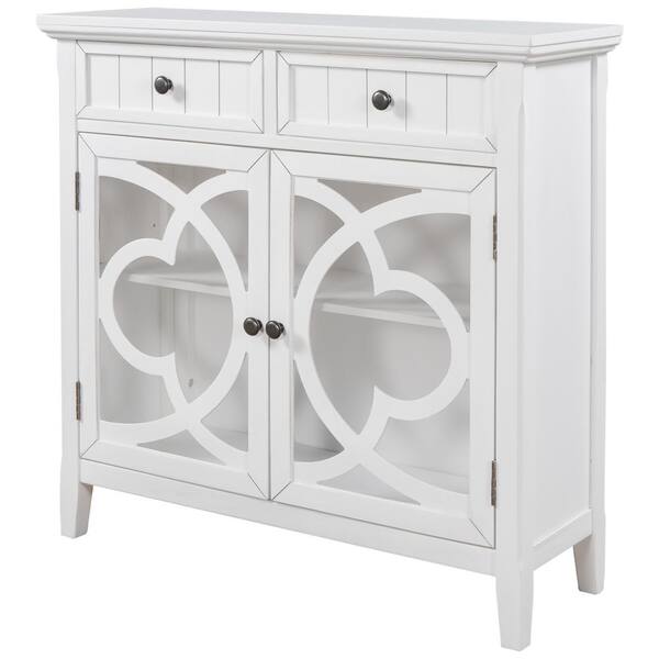 aisword White Accent Storage Wooden with Adjustable