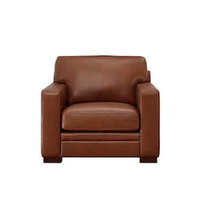 Dillon Cinnamon Brown 100% Leather Chair