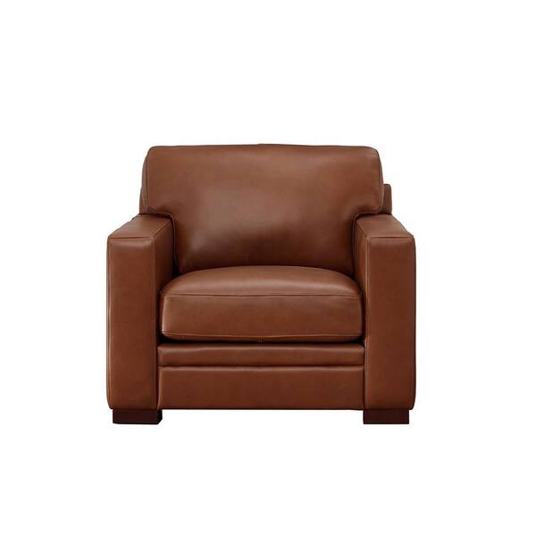 Hydeline Dillon Cinnamon Brown 100% Leather Chair
