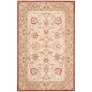 Anatolia Beige/Rust 6 ft. x 9 ft. Border Area Rug