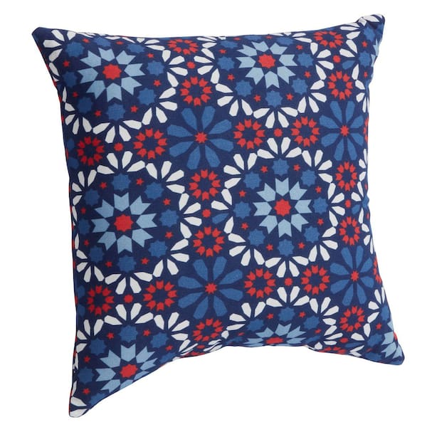 16 in. x 16 in. Americana Medallion Outdoor Throw Pillow