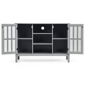 43 in. W Wood TV Stand Entertainment Media Center Console for TV's up to 50'' Grey