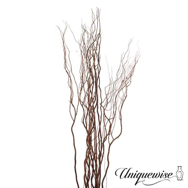 Uniquewise 57 in. Brown Natural Dry Branches Authentic Willow Birch Sticks  for Home Decoration Wedding Craft QI004415 - The Home Depot
