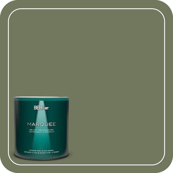 BEHR MARQUEE 1 qt. #420F-6 Egyptian Nile Semi-Gloss Enamel Interior Paint & Primer