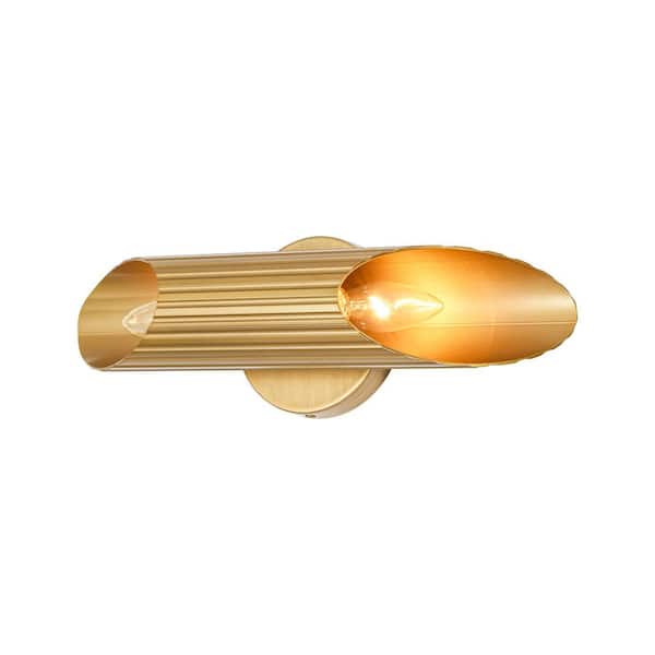 Rennnsan Josephina 2-Light Modern Brass Vertical Wall Sconce with