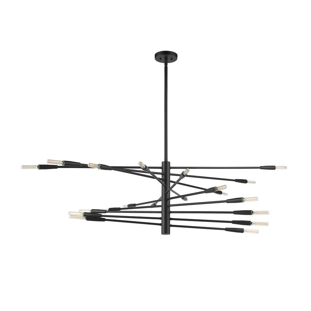 Ascension Matte Black 60" Steel 20-Light Chandelier