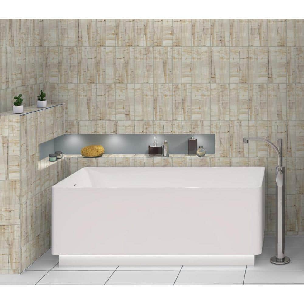 Homage 3" x 12" White Glazed Porcelain Subway Tile