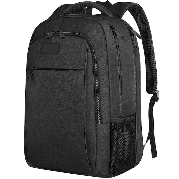 19 in. Black Extra Large Backpack, Travel Laptop Backpack, Anti Theft Business Work College Computer Backpack