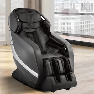 Pro Jupiter XL Series Black Faux Leather Reclining Massage Chair with 3D L-Track, Bluetooth Speakers, XL Height Capacity