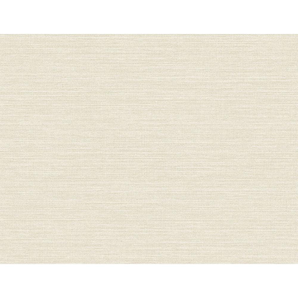 Beige Grasscloth Effect Non-Pasted Removable Wallpaper Roll