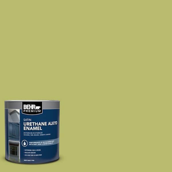 BEHR PREMIUM 1 qt. #P360-5 Citrus Peel Satin Enamel Urethane Alkyd Interior/Exterior Paint