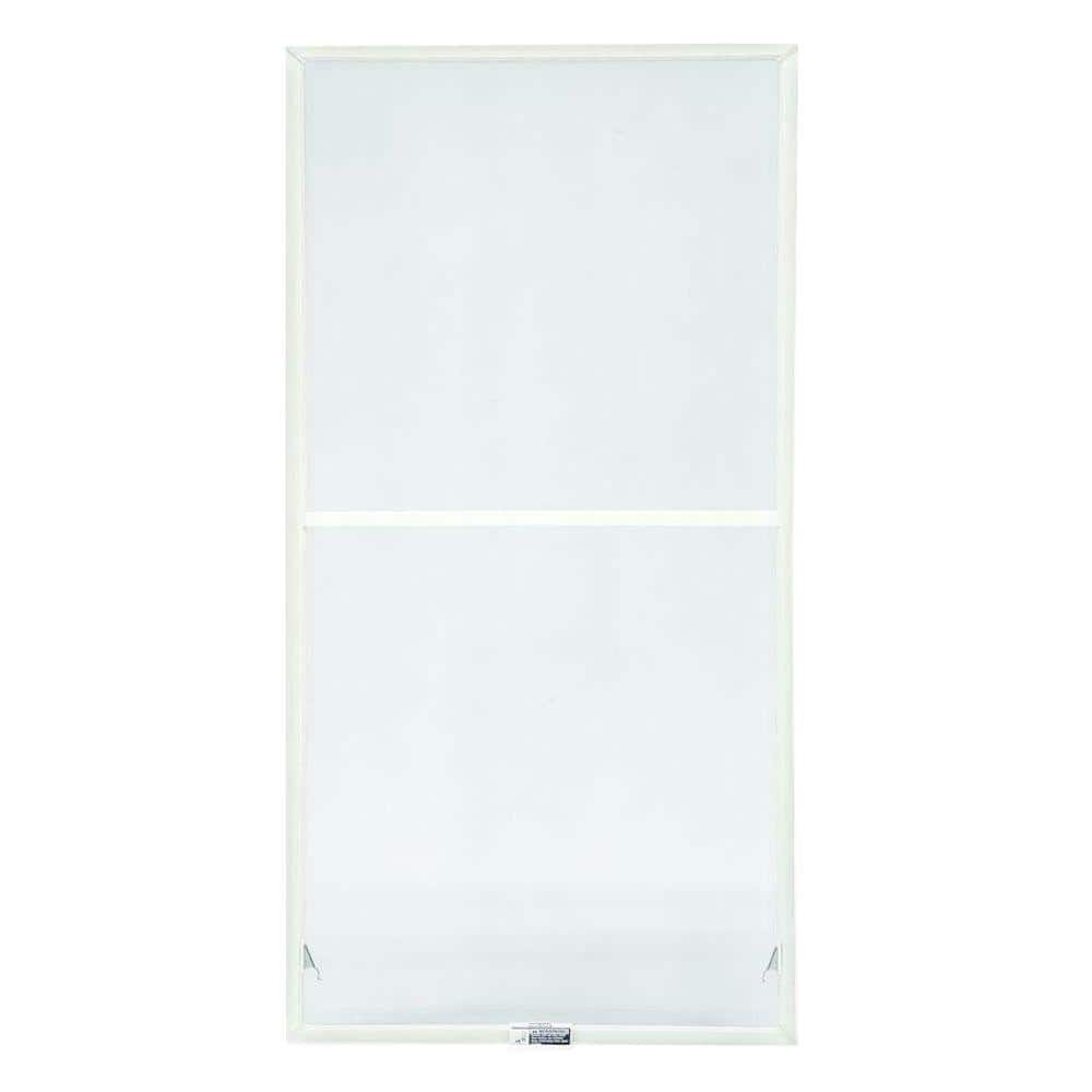 39-7/8 in. x 46-27/32 in. 200 and 400 Series White Aluminum Double-Hung Tru