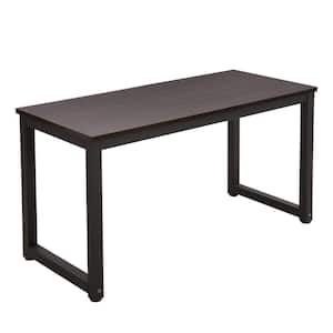 Grover 55 in. Rectangular Walnut/Black Computer Desk with Adjustable Height Feature