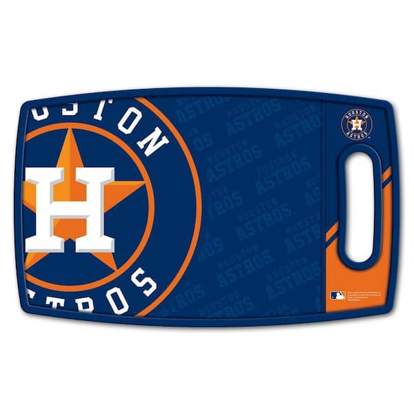 MLB Houston Astros Logo Series Cutting Board 9 in. x 0.5 in. - Rectangle- Manufactured Wood and Polypropylene