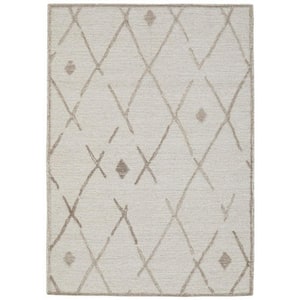 Hima 8 x 10 Beige and Brown Geometric Area Rug